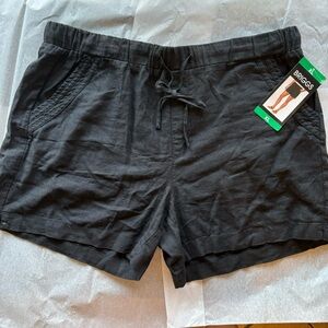 Black Linen Shorts Size X-Large